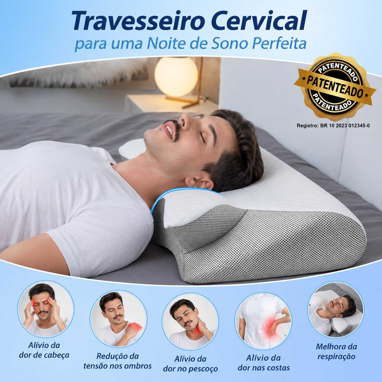 Travesseiro Cervical Japonês